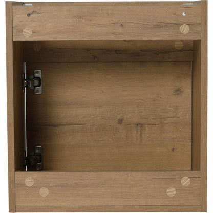 18" Floating Wall-Mounted Bathroom Vanity with White Resin Sink & Soft-Close Cabinet Door