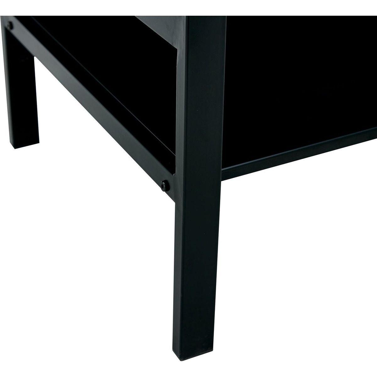 Glass Lift Top Coffee Table, Modern Simple 2-Layer Tempered Glass Coffee Table for Living Room, Black