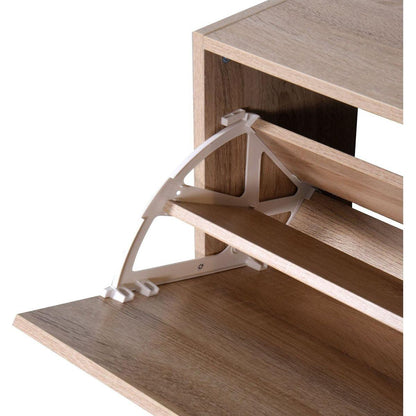 Wooden Shoe Cabinet for Entryway, White Shoe Storage Cabinet with 2 Flip Doors 20.94x9.45x43.11 inch