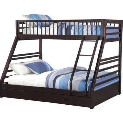 Jason Bunk Bed (Twin XL/Queen) in Espresso