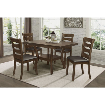 Transitional Style Unique Back Design Set of 2pc Wooden Side Chairs Brown Finish Dining Room Furniture