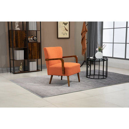 Wood Frame Armchair, Modern Accent Chair Lounge Chair for Living Room