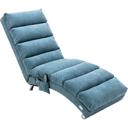 Linen Chaise Lounge Indoor Chair, Modern Long Lounger for Office or Living Room