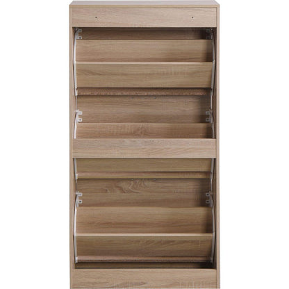 3-Drawer Shoe Storage Cabinet, 3-Tier Wood Shoe Rack Storage Organizer for Entryway