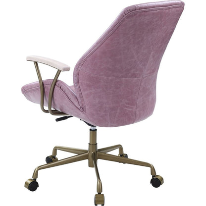 Hamilton Office Chair in Pink Top Grain Leather