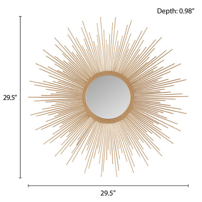 Fiore Sunburst Wall Decor Mirror 29.5"D