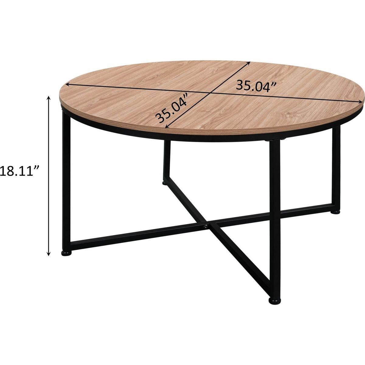 Modern Round Metal Coffee Table