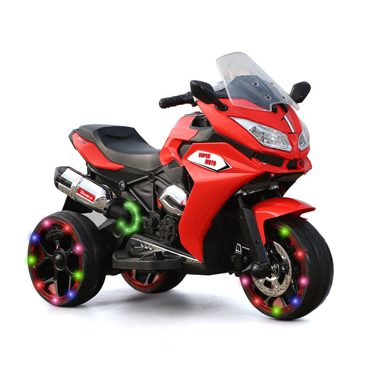 TAMCO 12V Kids Electric motorcycle, ride on motorcycle,Three lighting wheels Kids electric toys BoysGirls Motorcycle, Children Battery Motor Bikes Rechargeable 3 Wheels Ride on Electric Motorcycle