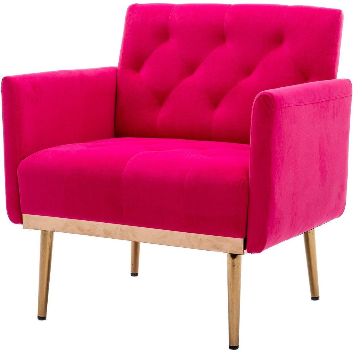 Accent Chair, leisure single sofa with Rose Golden feet