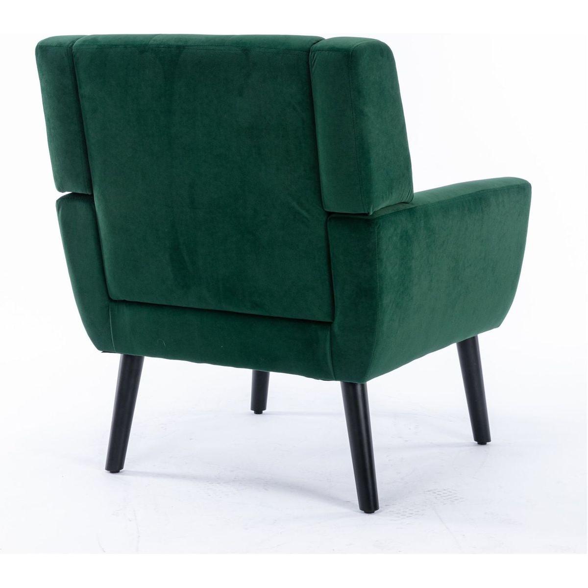 Modern Soft Velvet Material Ergonomics Accent Chair Living Room Chair Bedroom Chair Home Chair With Black Legs For Indoor Home - Streamdale Furniture