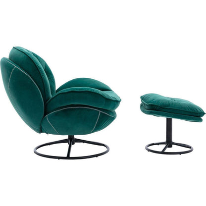 Accent chair TV Chair Living room Chair with Ottoman-GREEN