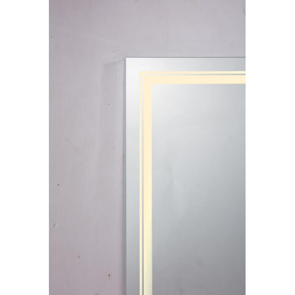 32x24 LED Lighted Bathroom Wall Mounted Mirror with High Lumen+Anti-Fog Separately Control+Dimmer Function