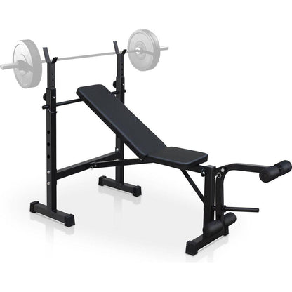 Olympic Weight Bench, Bench Press Set with Squat Rack and Bench for Home Gym Full-Body Workout