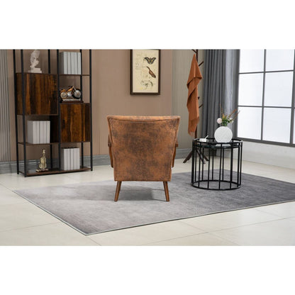 Wood Frame Armchair, Modern Accent Chair Lounge Chair for Living Room