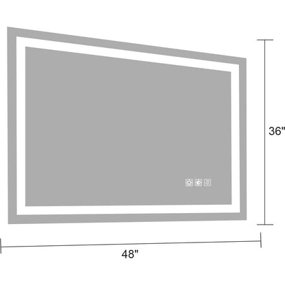 LED Bathroom Mirror 48x 36 Inch with lights, anti-Fog & Dimming Led Bathroom Vanity Mirror