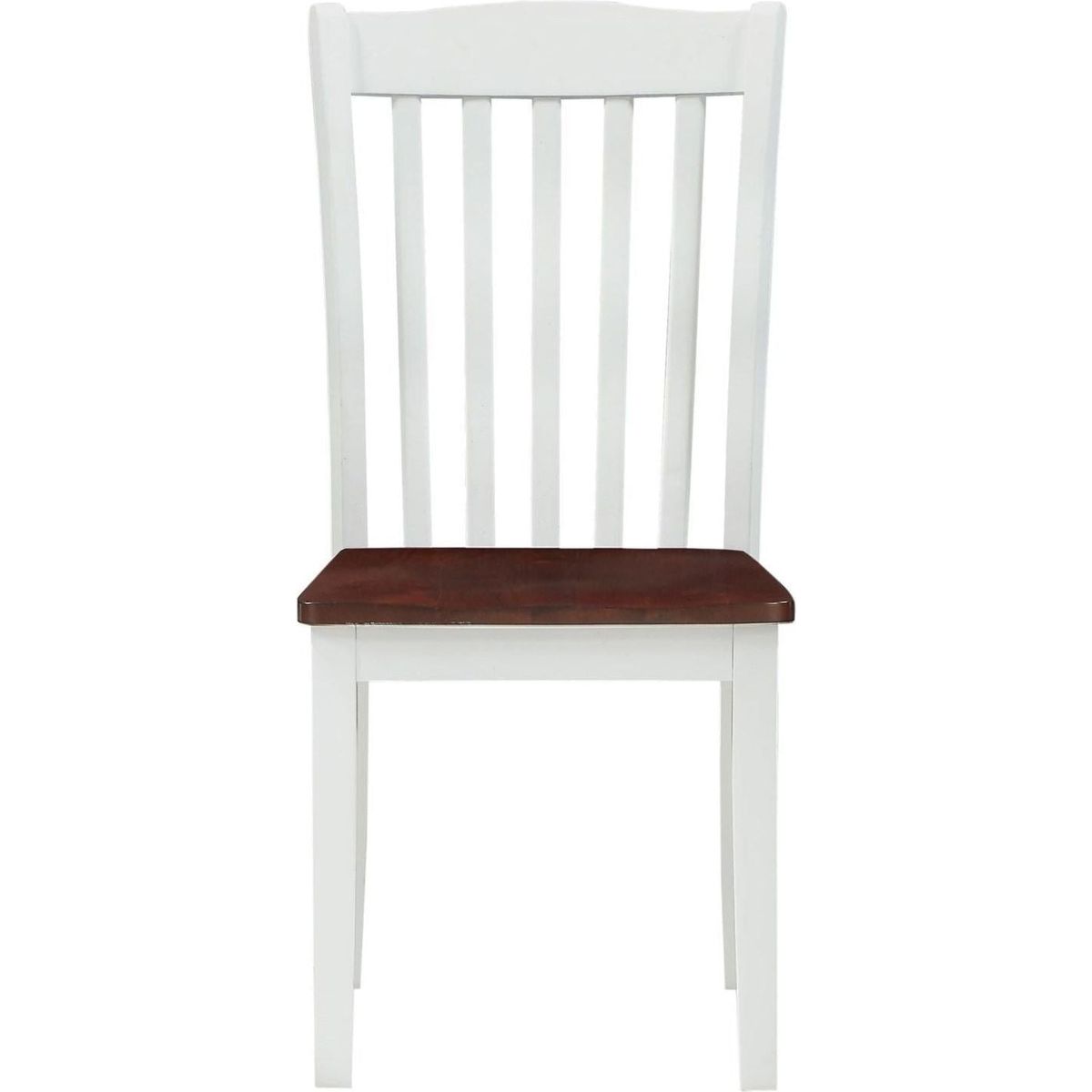 Green Leigh Dining Chair, White & Walnut