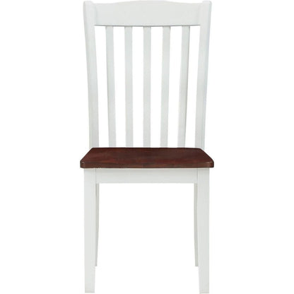 Green Leigh Dining Chair, White & Walnut