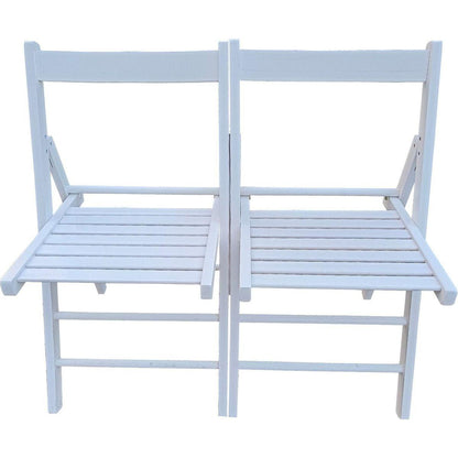 FOLDING CHAIR-2/S, FOLDABLE STYLE -WHITE