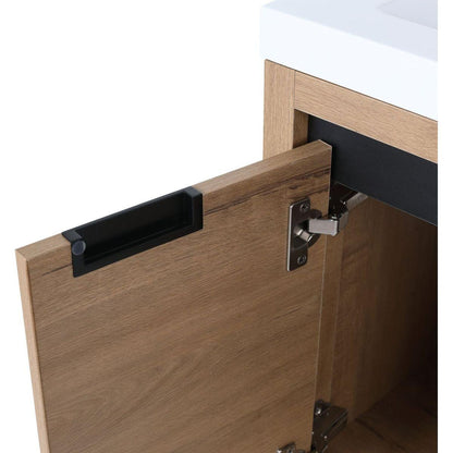 Bathroom Cabinet With Sink, Soft Close Doors, Float Mounting Design, 24 Inch For Small Bathroom, 24x18