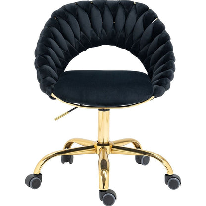 Computer Chair Office Chair Adjustable Swivel Chair Fabric Seat Home Study Chair