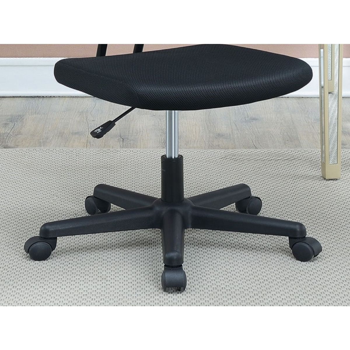 Elegant Design 1pc Office Chair Black Mesh Desk Chairs wheels Breathable Material Seats