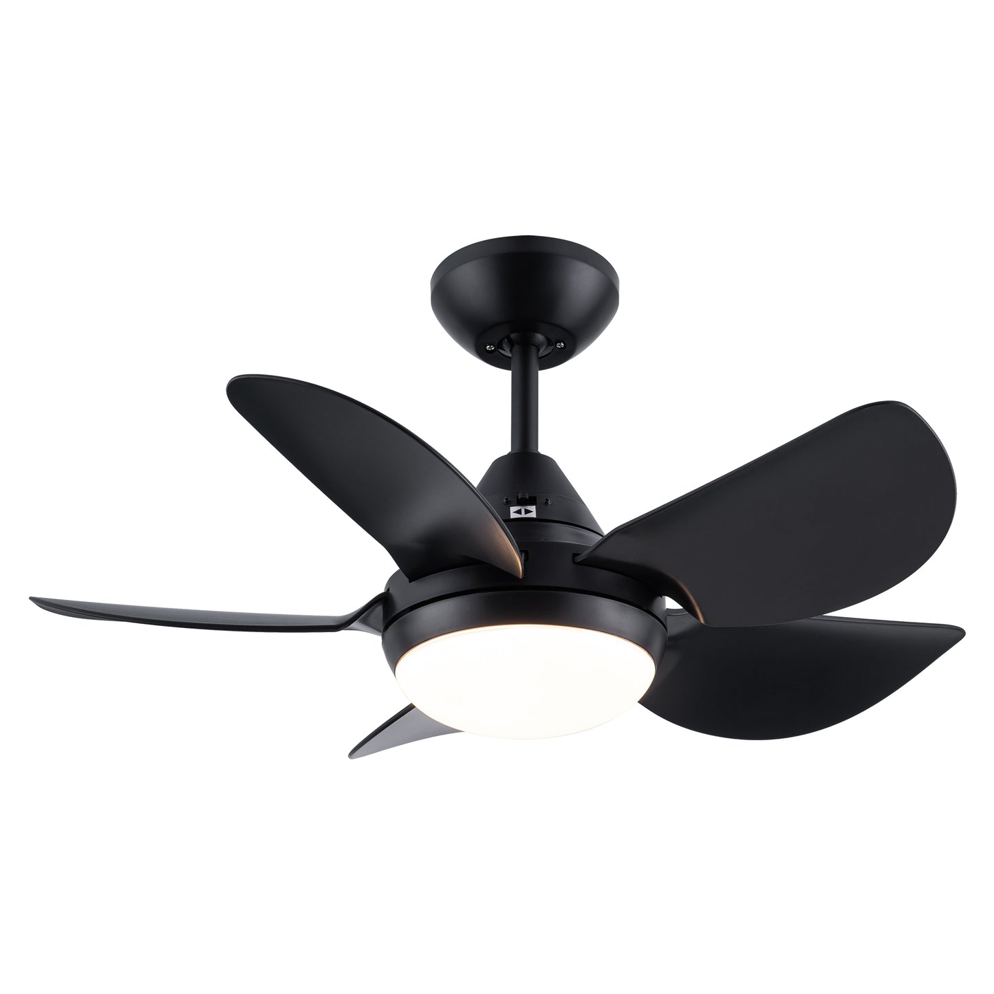 30 In Intergrated LED Ceiling Fan Lighting with Matte Black ABS Blade