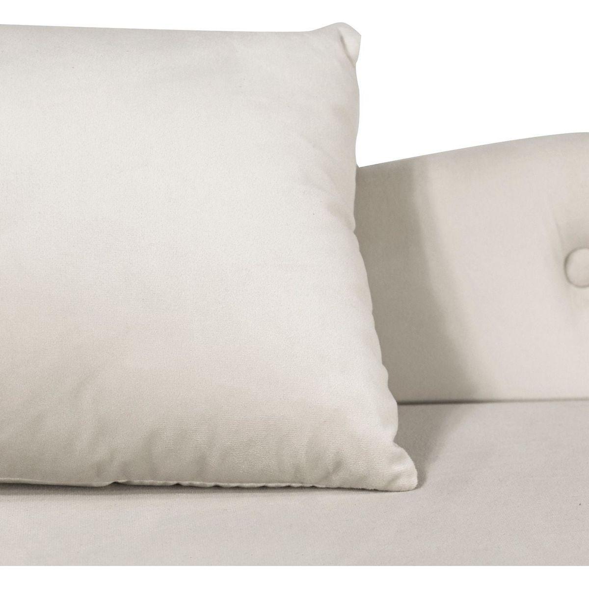 Beige Chaise Lounge Indoor, Velvet Lounge Chair for Bedroom with Storage & Pillow, Modern Upholstered Rolled Arm Chase Lounge for Sleeping with Nailhead Trim for Living Room Bedroom Office