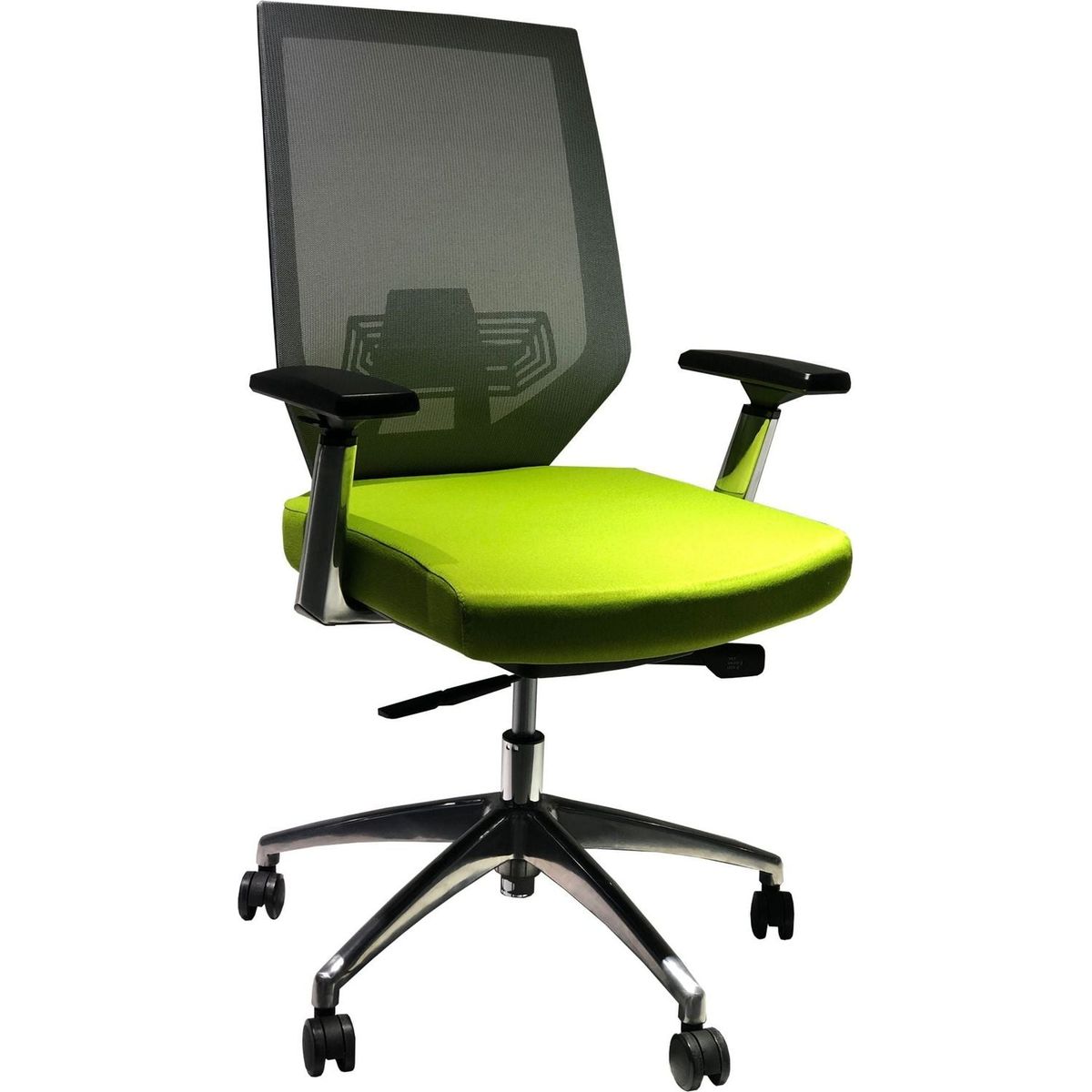 Adjustable Mesh Back Ergonomic Office Swivel Chair with Padded Seat and Casters, Green and Gray