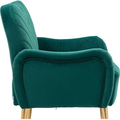 Velvet Chair, Accent chair/ Living room lesiure chair with metal feet