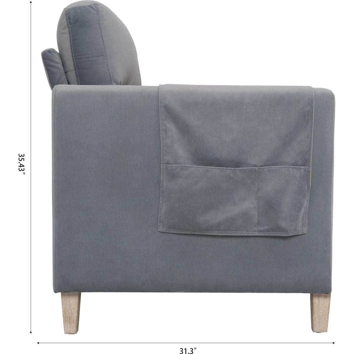 Comfortable Solid Wood Three-Seater Sofa - Soft Cushions, Durable and Long-lasting, 79.5" Sofa Couch for Living Room