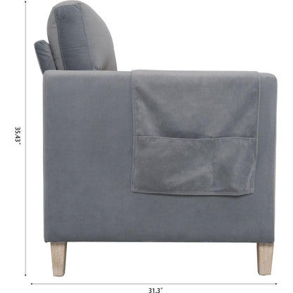 Comfortable Solid Wood Three-Seater Sofa - Soft Cushions, Durable and Long-lasting, 79.5" Sofa Couch for Living Room