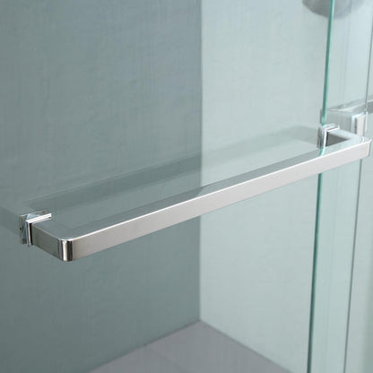 Shower Door 48" W x 76" H Semi-Frameless Bypass Sliding Shower Enclosure, Chrome