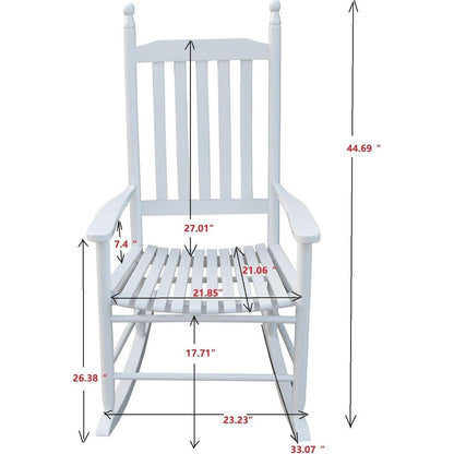 wooden porch rocker chair WHITE