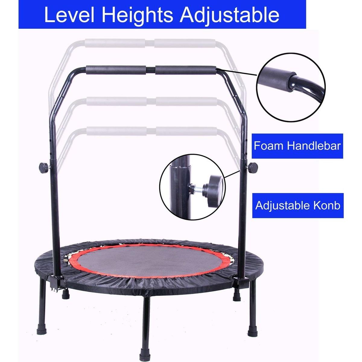 40 Inch Mini Exercise Trampoline for Adults or Kids - Indoor Fitness Rebounder Trampoline with Safety Pad Max. Load 300LBS