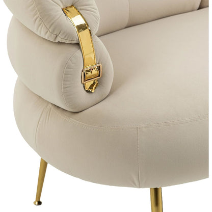 Accent Chair, leisure chair with Golden feet