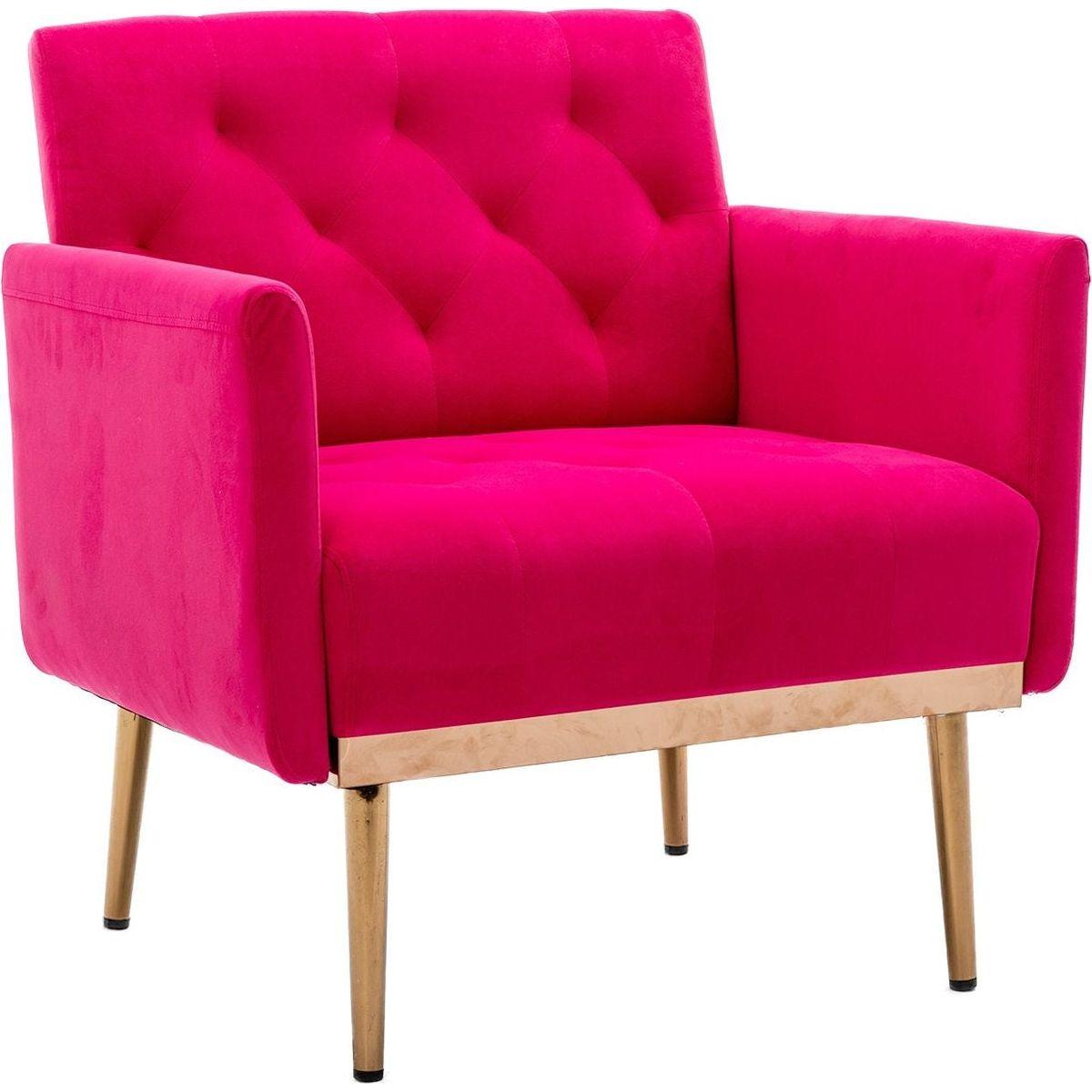 Accent Chair, leisure single sofa with Rose Golden feet