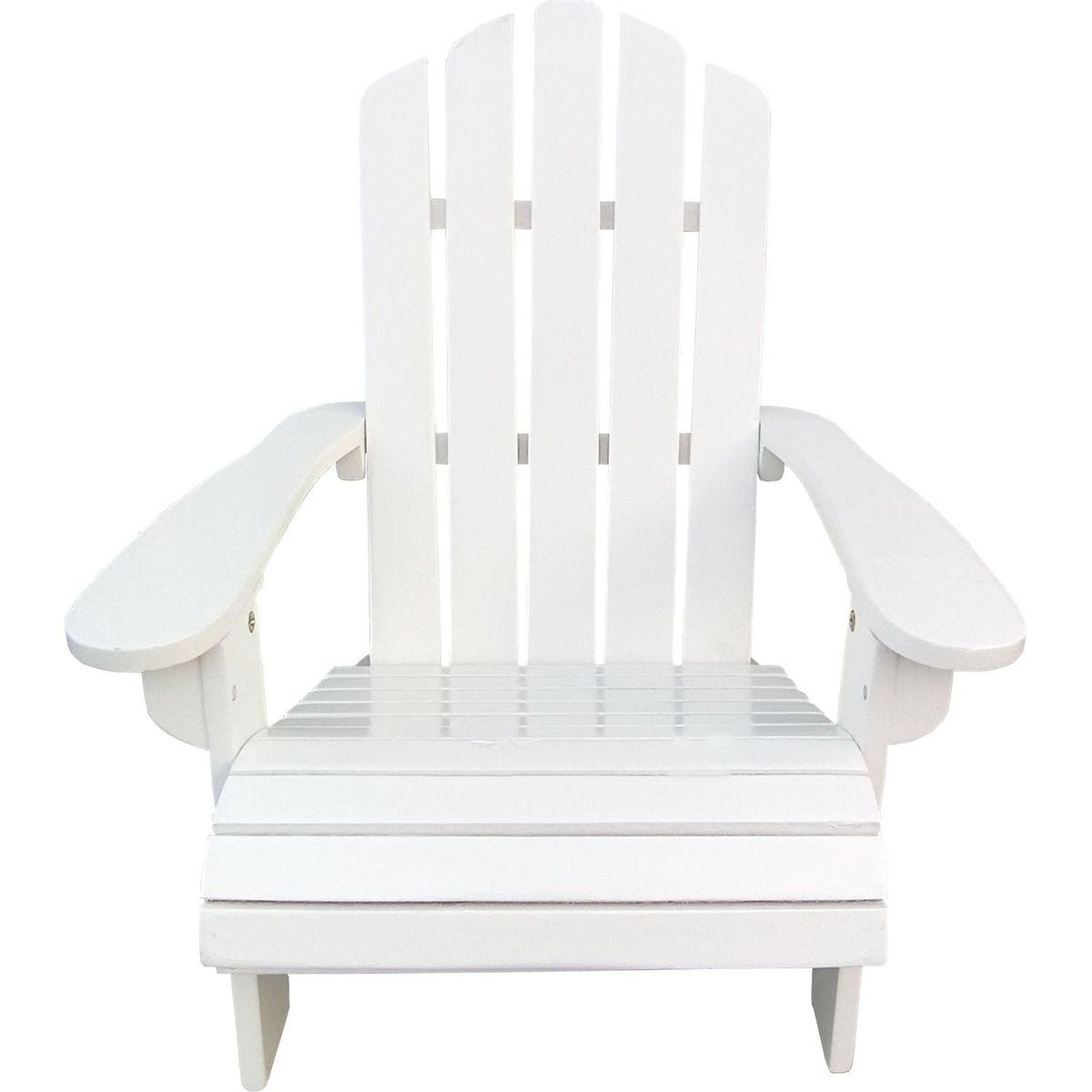 Outdoor or indoor Wood children Adirondack chair,white