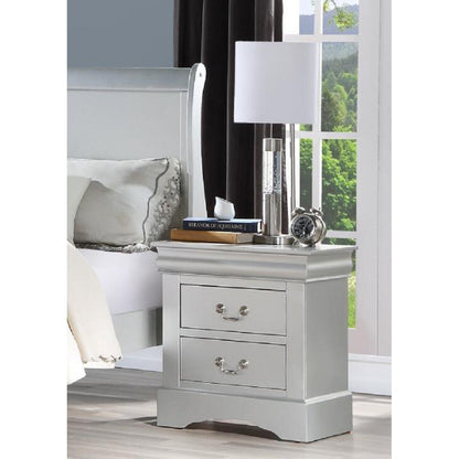 Louis Philippe III Nightstand in Platinum