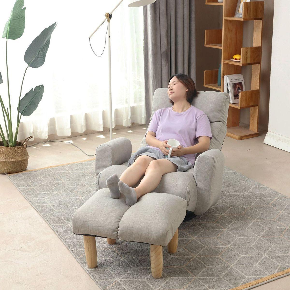 Adjustable head and waist, game chair, lounge chair in the living room, 360 degree rotatable sofa chairotatable seat Leisure Chair deck chair, Leisure sofa and lounge chair combination