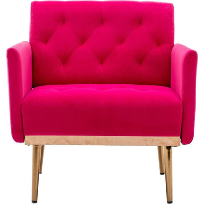 Accent Chair, leisure single sofa with Rose Golden feet