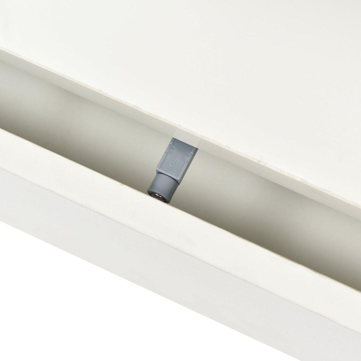 LED Coffee Table with Storage, Modern Center Table with 2 Drawers and Display Shelves, Accent Furniture with LED Lights for Living Room,White