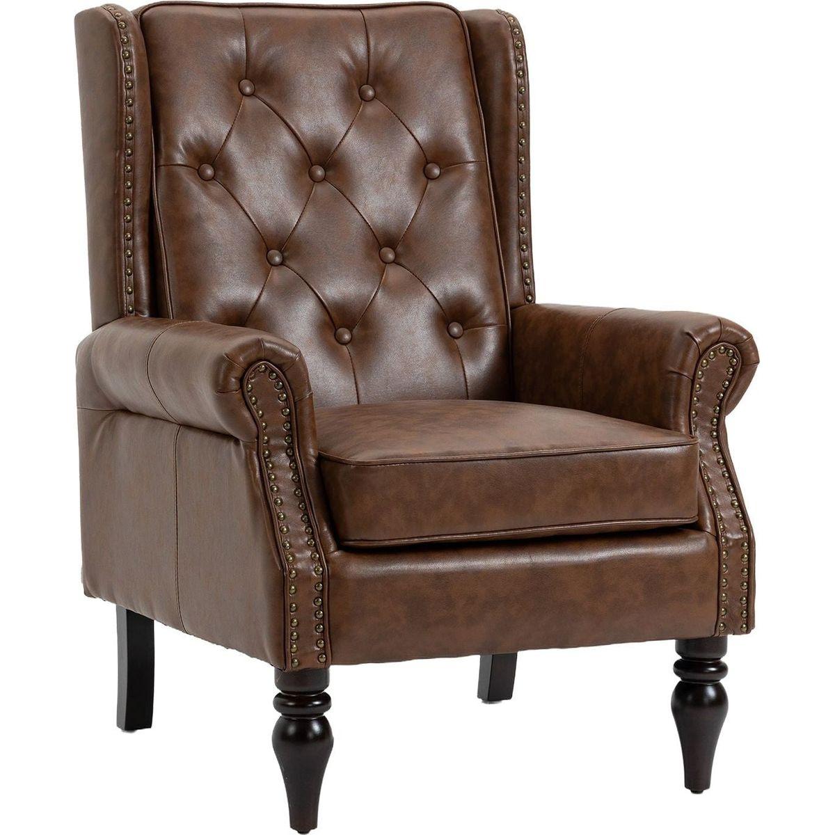 Wood Frame Armchair, Modern Accent Chair Lounge Chair for Living Room