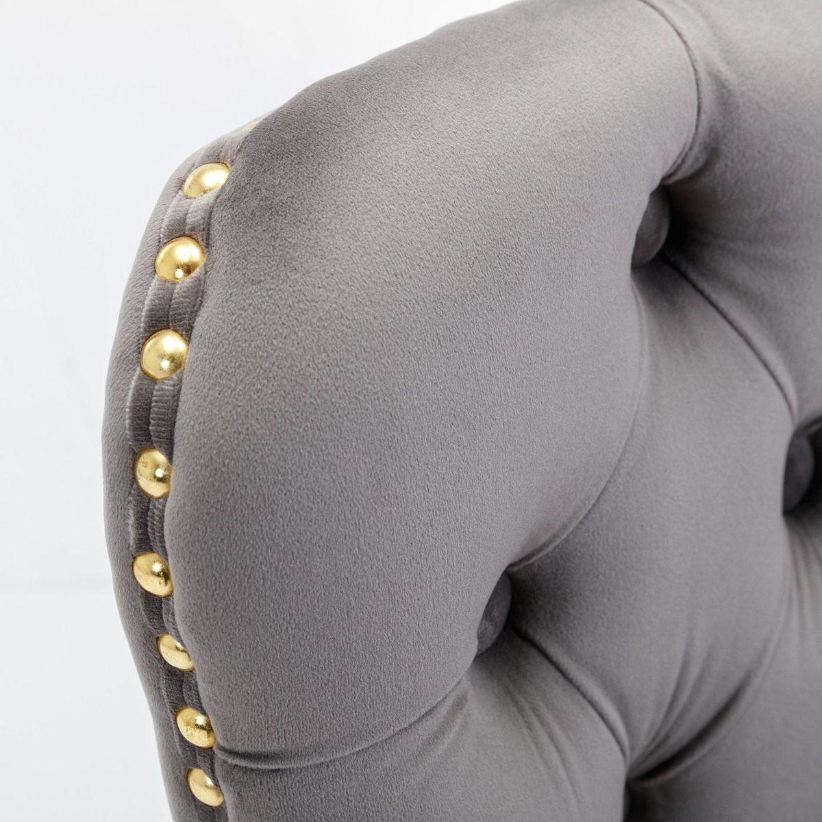 Thick Golden Swivel Velvet Barstools Adjusatble Seat Height from 25-33 Inch, Modern Upholstered Bar Stools with Backs Comfortable Tufted for Home Pub and Kitchen Island (Gray, Set of 2)