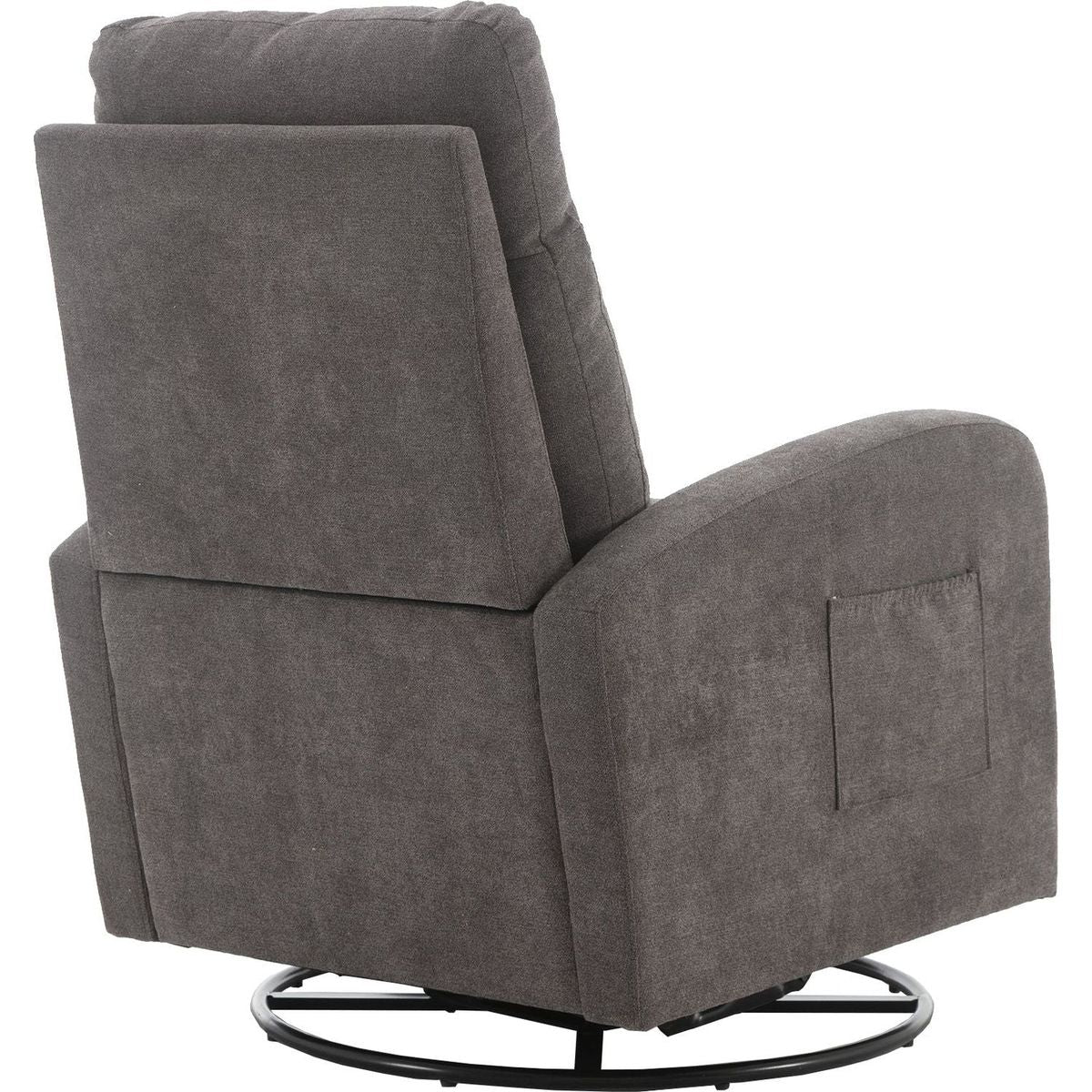 Upholstered Swivel Glider.Rocking Chair for Nursery in Misty Grey.Modern Style One Left Bag