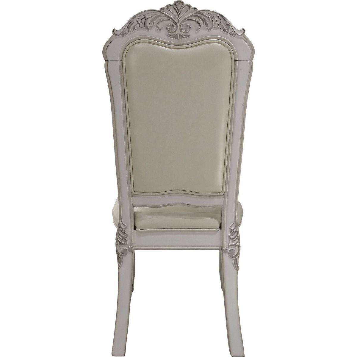 Dresden Side Chair (Set-2) in PU & Bone White Finish