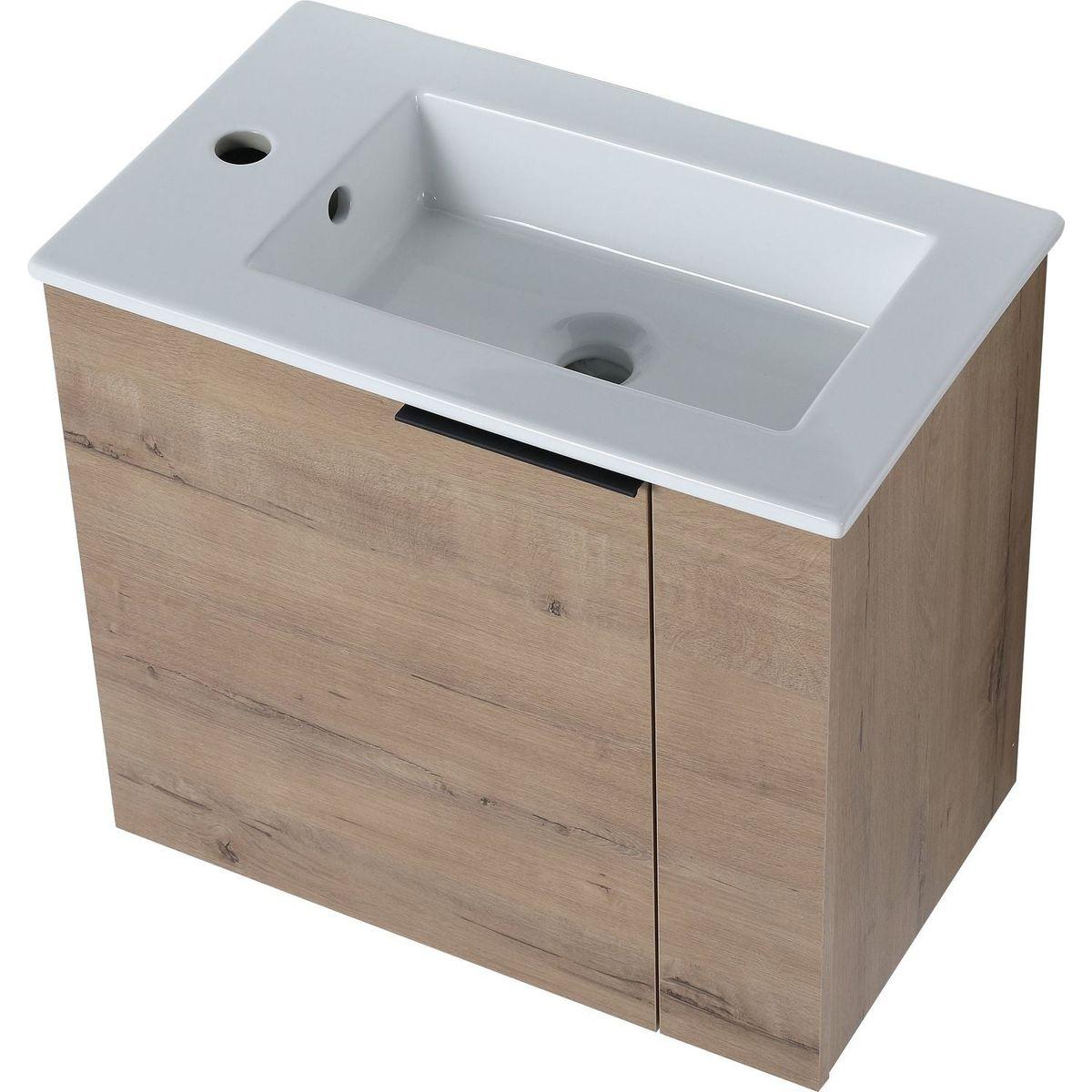 Bathroom Vanity with Sink 22 Inch for Small Bathroom,Floating Bathroom Vanity with Soft Close Door,Small Bathroom Vanity with Sink, 22x13 (KD-Packing)