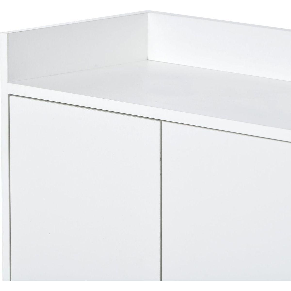 Modern Sideboard Elegant Buffet Cabinet with Large Storage Space for Dining Room, Entryway (White)