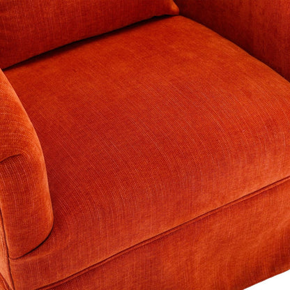 degree Swivel Accent Armchair Linen Blend Orange