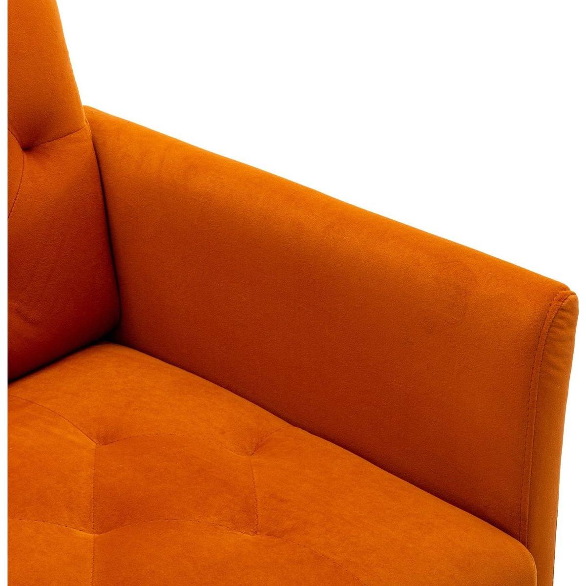 Accent Chair, leisure single sofa with Rose Golden feet