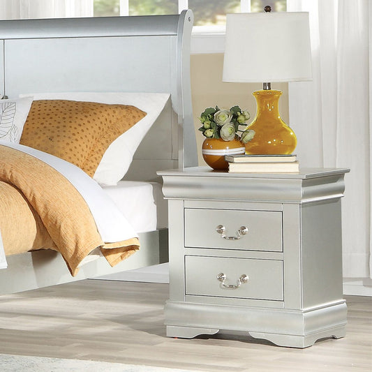 Louis Philippe Nightstand in Platinum